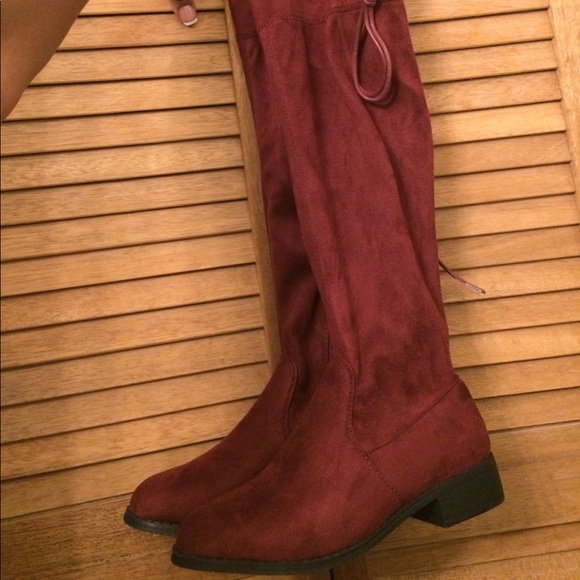 Shoes - Over the Knee Suede Boot